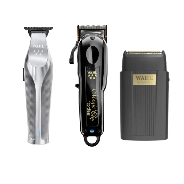 WAHL 5-STAR MAGIC CLIP CLIPPER, HI-VIZ TRIMMER & FREE MICRO POWER SHAVER | 3026432, 3023699, 3027017